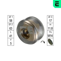 SPRZĘGŁO WOLNEGO KOŁA, ALTERNATOR AFC120996ER