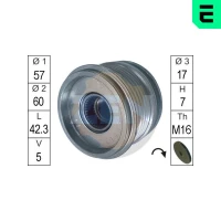 SPRZĘGŁO WOLNEGO KOŁA, ALTERNATOR AFC400775ER