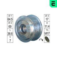 SPRZĘGŁO WOLNEGO KOŁA, ALTERNATOR AFC432421ER