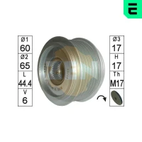 SPRZĘGŁO WOLNEGO KOŁA, ALTERNATOR AFC469047ER