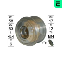 SPRZĘGŁO WOLNEGO KOŁA, ALTERNATOR AFC724938ER