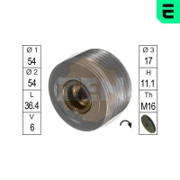 SPRZĘGŁO WOLNEGO KOŁA, ALTERNATOR AFC778561ER