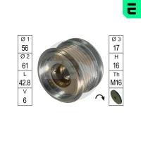 SPRZĘGŁO WOLNEGO KOŁA, ALTERNATOR AFC872604ER