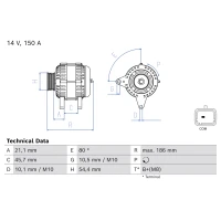 Alternator samochodowy AN009162BO