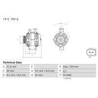 Alternator samochodowy AN049390BO
