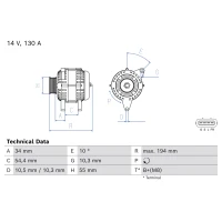 Alternator samochodowy AN099892BO