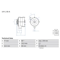 Alternator samochodowy AN138763BO