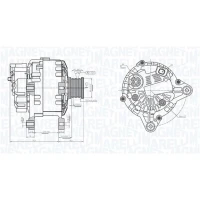 Alternator samochodowy AN166058MM
