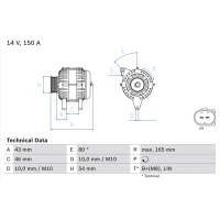 Alternator samochodowy AN220155BO