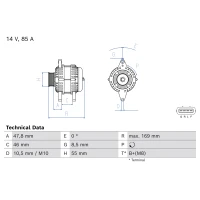 Alternator samochodowy AN230234BO