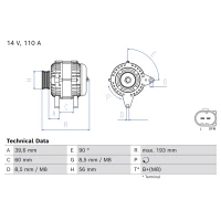 Alternator samochodowy AN280602BO