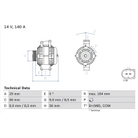 Alternator samochodowy AN416030BO