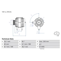 Alternator samochodowy AN511700BO