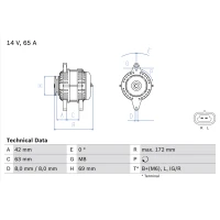 Alternator samochodowy AN531044BO