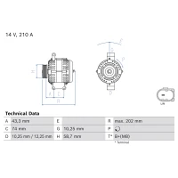 Alternator samochodowy AN561431BO