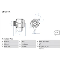 Alternator samochodowy AN597837BO