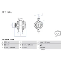 Alternator samochodowy AN727203BO