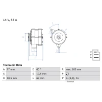 Alternator samochodowy AN781980BO