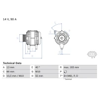 Alternator samochodowy AN898040BO