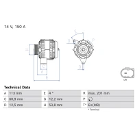 Alternator samochodowy AN964132BO