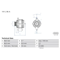 Alternator samochodowy AN970124BO