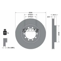 TARCZA HAMULCOWA BD034308TXR