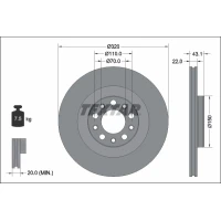 TARCZA HAMULCOWA BD257147TXR