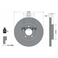 TARCZA HAMULCOWA BD338122TXR