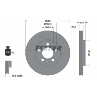 TARCZA HAMULCOWA BD453206TXR