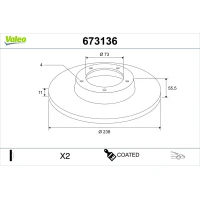 TARCZA HAMULCOWA BD763080VA