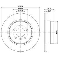 TARCZA HAMULCOWA BD768909HL