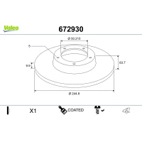 TARCZA HAMULCOWA BD793664VA