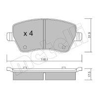 KLOCKI HAMULCOWE BPD147870MTL