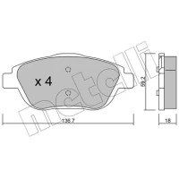 KLOCKI HAMULCOWE BPD844348MTL
