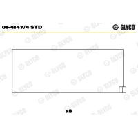 WKŁADKI WAŁU KORBOWEGO CB034628GL
