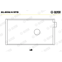 WKŁADKI WAŁU KORBOWEGO CB041451GL