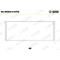 WKŁADKI WAŁU KORBOWEGO CB860889GL