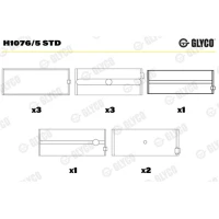 ŁOZYSKA WAŁU KORBOWEGO CSB460876GL