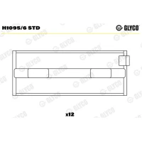 ŁOZYSKA WAŁU KORBOWEGO CSB604142GL