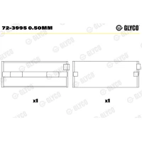 ŁOZYSKA WAŁU KORBOWEGO CSB614146GL