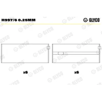 ŁOZYSKA WAŁU KORBOWEGO CSB874023GL