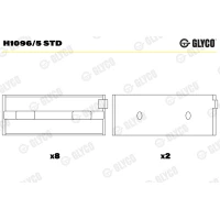 ŁOZYSKA WAŁU KORBOWEGO CSB907023GL