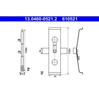 UCHWYTY KLOCKÓW HAMULCOWYCH DBA289874AT