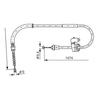 LINKA HAMULCA POSTOJOWEGO PBC808042BO