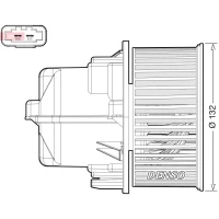 WENTYLATOR NAGRZEWNICY RPV662842DS